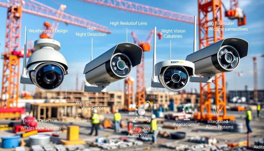 features of construction site security cameras