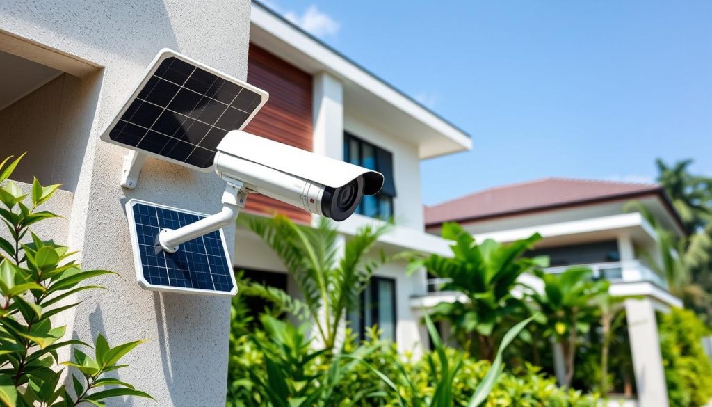 installing solar powered security camera