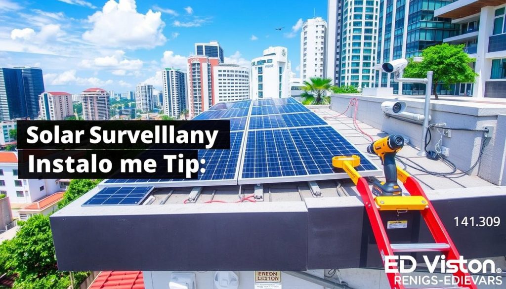 solar surveillance system installation tips