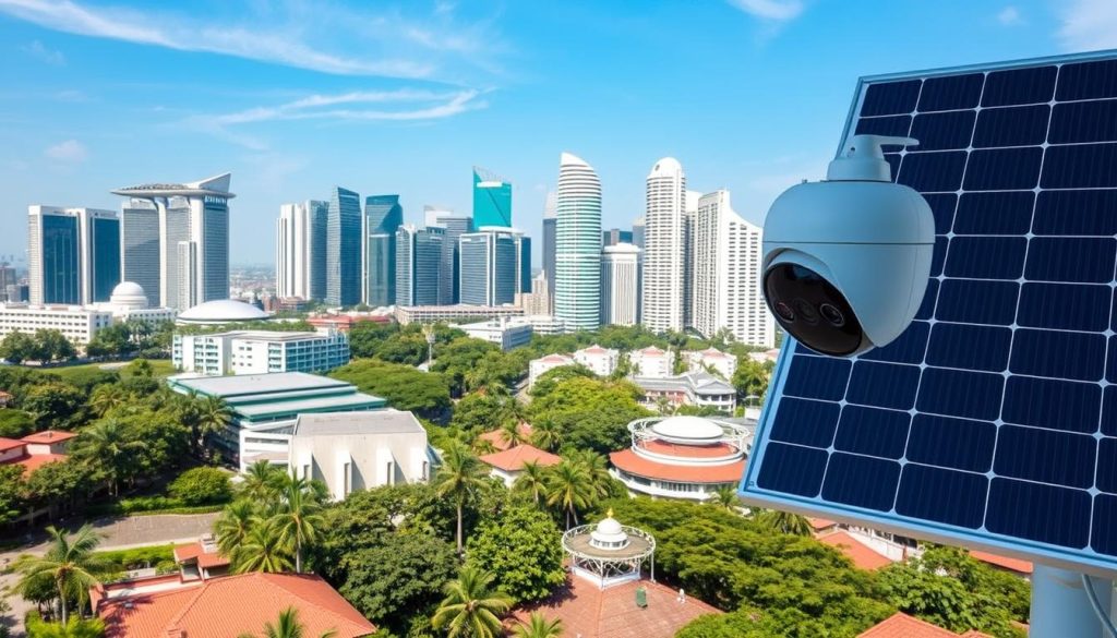 4G PTZ solar camera enriching security in Singapore