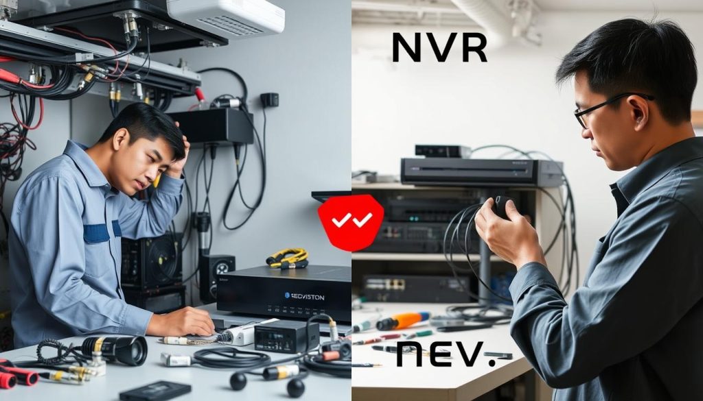 DVR installation vs NVR installation cabling differences