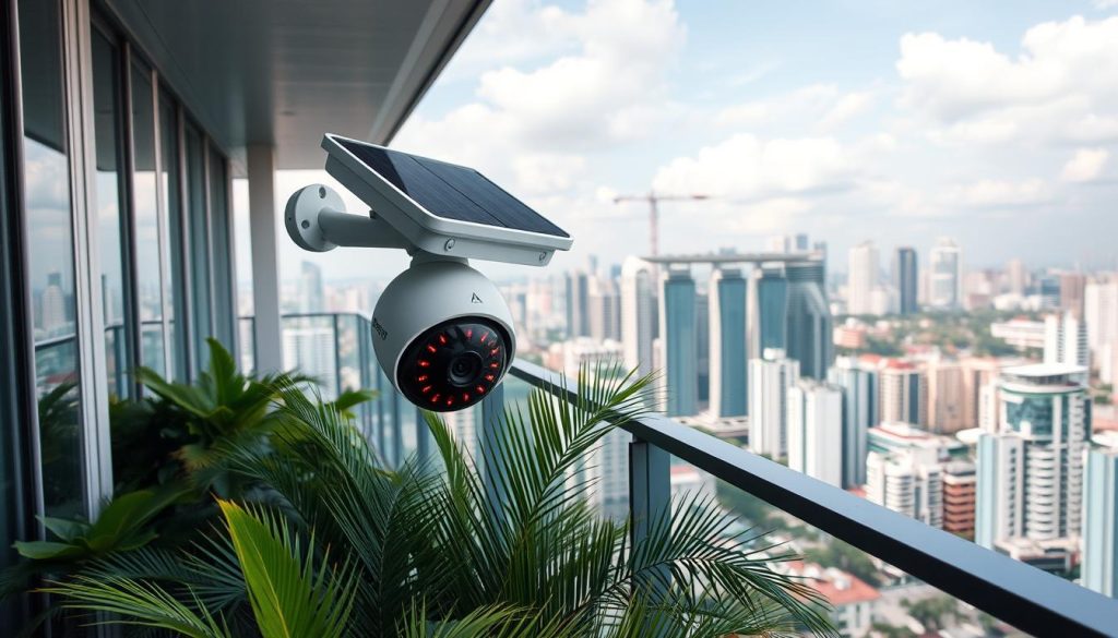 cellular security camera system in use