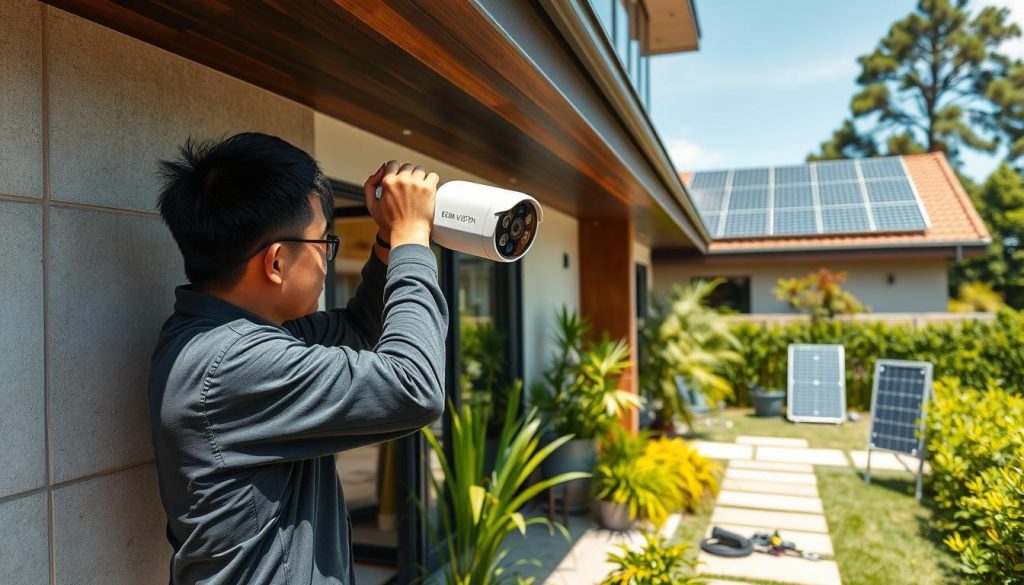 installation process of solar security system