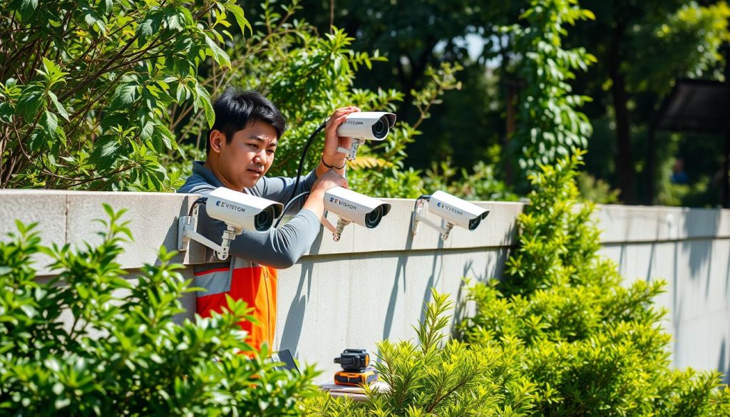 installing solar security cameras