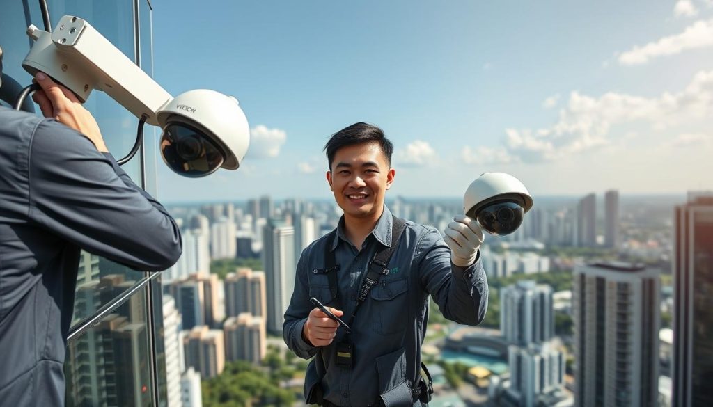 professional surveillance camera installation in Singapore