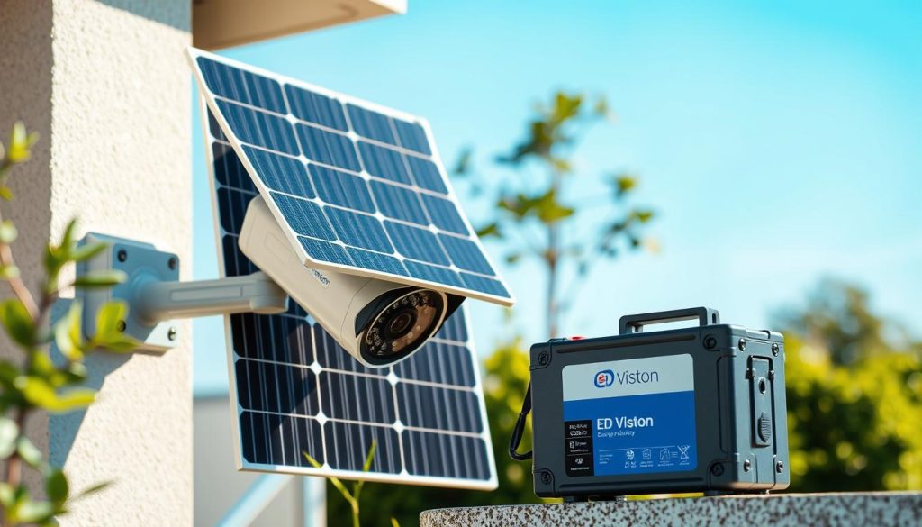 solar panel with battery for security camera