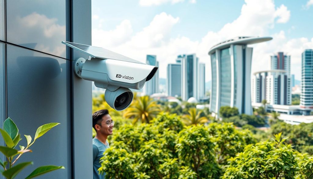 solar powered security camera definition