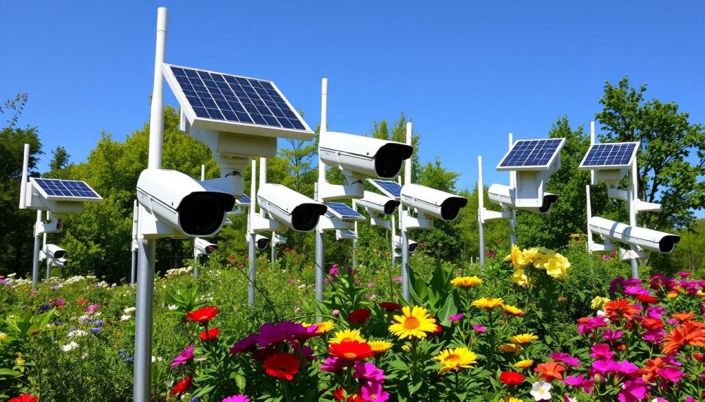 solar powered wireless surveillance cameras