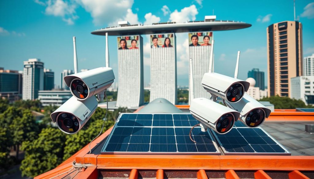 solar powered wireless surveillance cameras