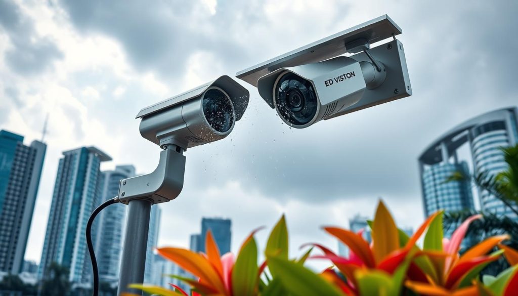 solar security camera system functionality during rainy seasons