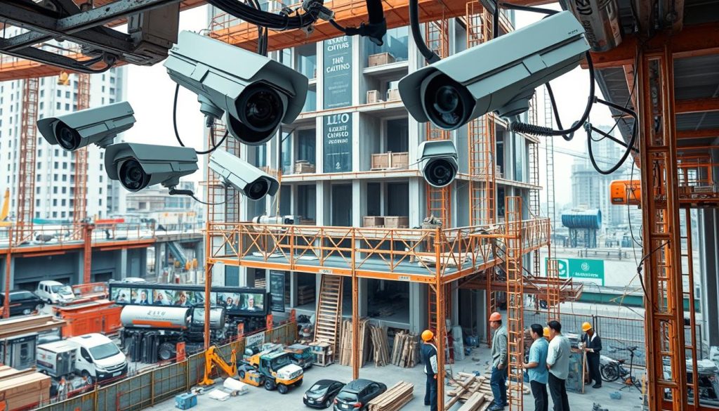 construction site camera setup