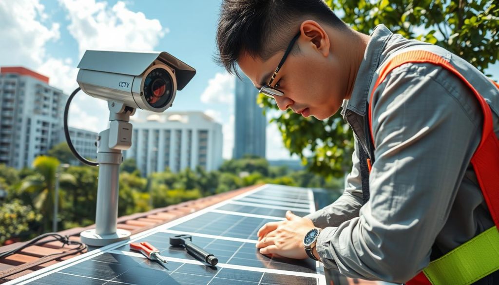 maintaining solar CCTV system