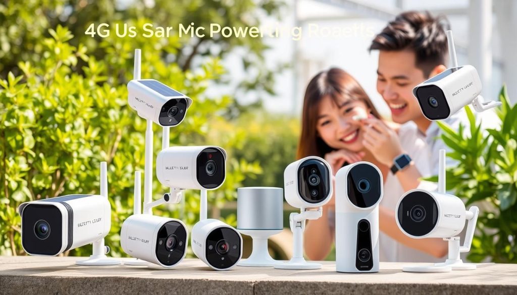 popular models of 4G solar powered security cameras