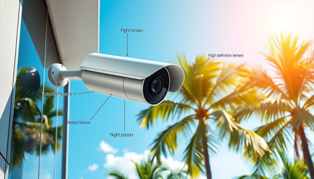 solar powered security camera features