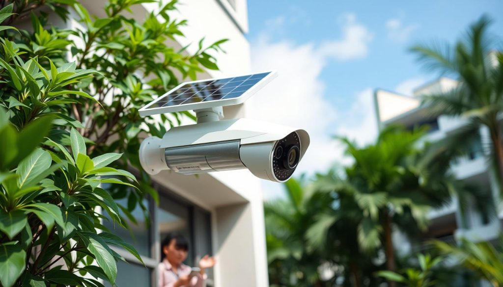 solar powered surveillance camera