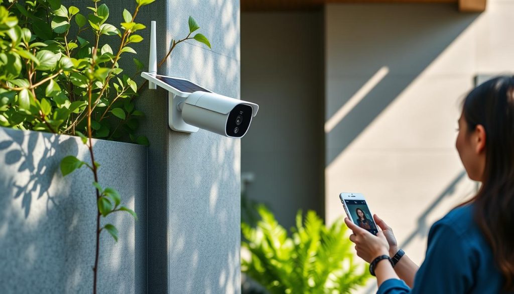 solar powered wireless security camera system with remote viewing