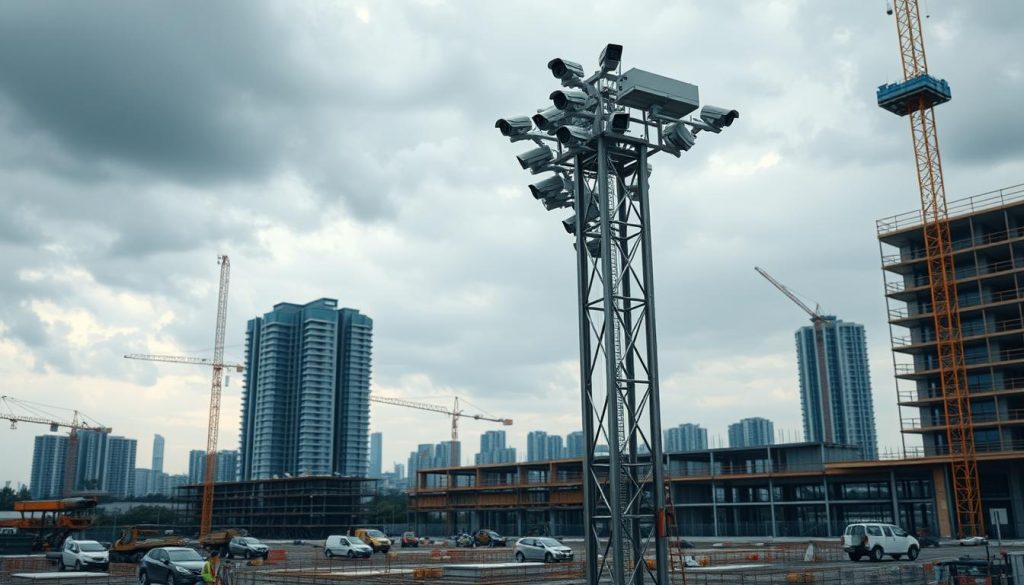 construction site cctv tower